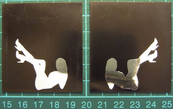 1 Paar Schmutzlappen Nr.112 55x50mm(HxB) mit chrom-farbigem