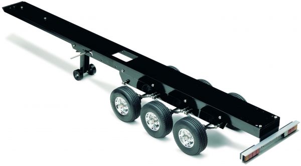 Standard chassis semitrailer, black, 3-axle. (365)