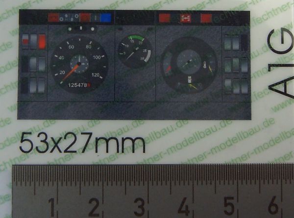 1x sticker / sticker "dashboard" A1G voor Daimler Trucks