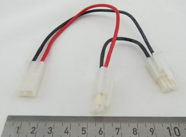 Batterij Y-kabel, 1,5qmm, 20cm, Tamiya Y-kabels voor Re 2 batterijen