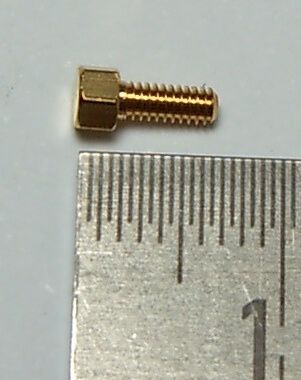 6-Kant model screw M2,0 x 5 brass SW 3,0mm addendum