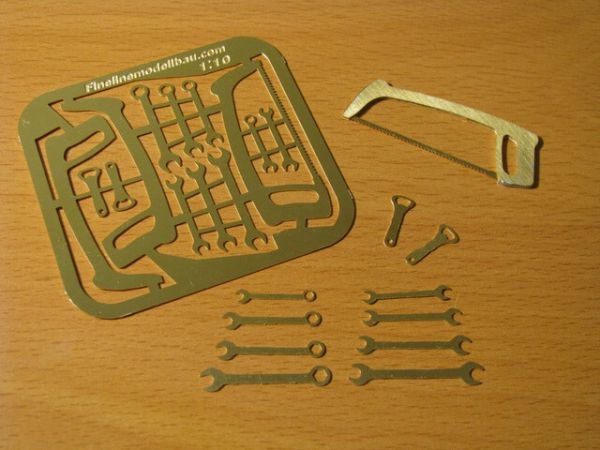 Combination wrench set, etched 8 key in Ätzrahmen,