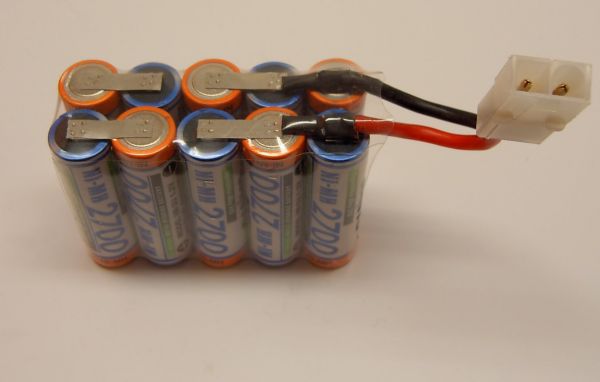 Battery Racing Pack with Sanyo HR 3U cells 12V 10 cells