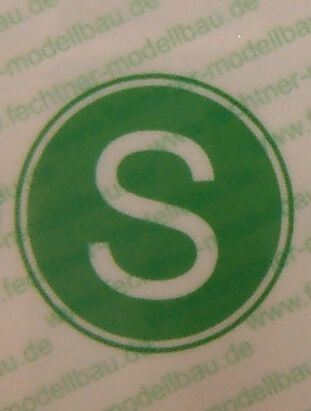 S Shield green / white 1 / 14,5 sign "low emission