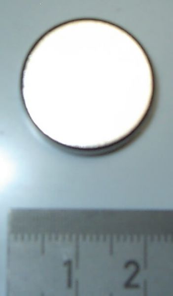 Neodym Magnet, rund, 20mm Durchmesser 5mm dick, extrem hohe