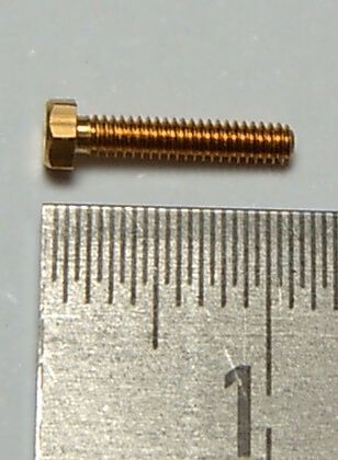 6-Kant model screw M2,0 x 10 brass SW 3,0mm addendum