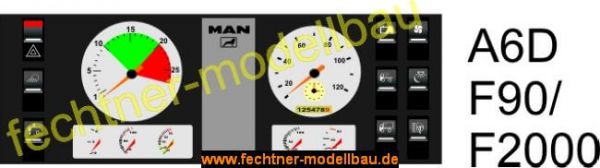 Decal / sticker "dashboard" A6D for MAN F90 / F2000