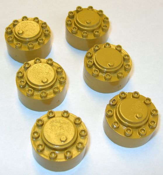 1 Set (6 piece) hub, CAT-color powder coated for