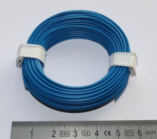Trenza de PVC, qmm 0,14, azul, Anillo 10m