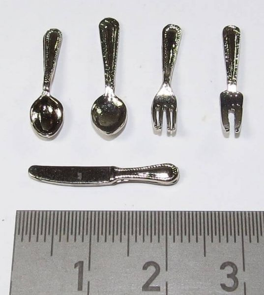 1x cutlery set with 5 cutlery parts. The approximately 20mm long
