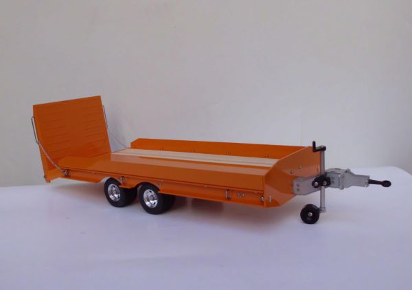 Låg lastare trailer med ramp, 2-axeln, RAL2011. Wedico