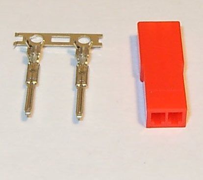 BEC connector los, pin, 1 stuk. 2 pole