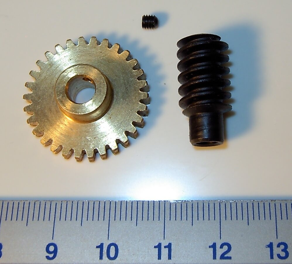 Schneckengetriebe Messing Modul 0,4 Schnecke Schneckenrad 