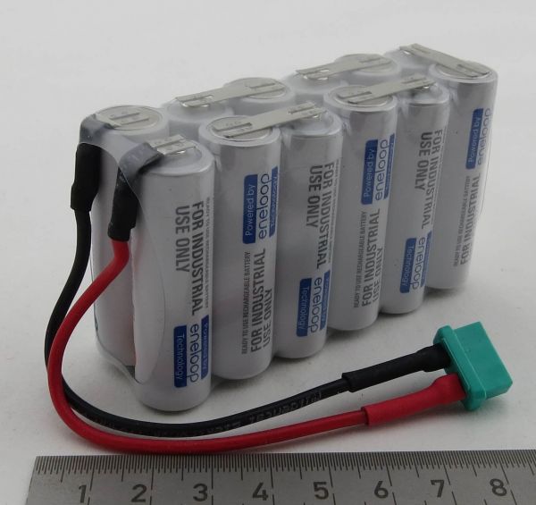 Paquete de baterías con 12x celdas SANYO, 14,4V F6x2. 12 celdas