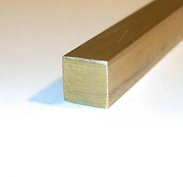 Vierkant-Messing 1,5x1,5 mm, 1m lang Bohr- und Drehqualität