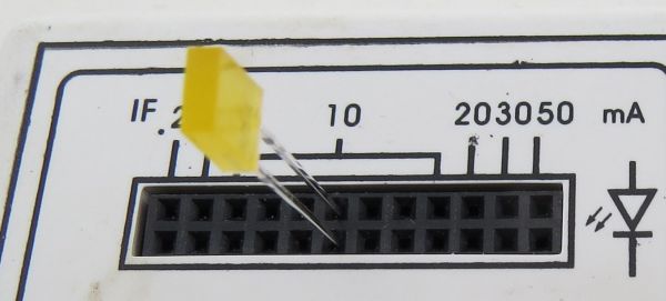 1x LED naranja (diseño rectángulo 2 x 5 mm) OPTOSUPPLY máx.20m