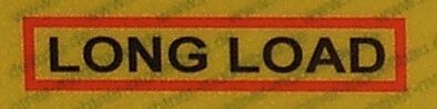 Klistermärken reflex varning "lång last" från