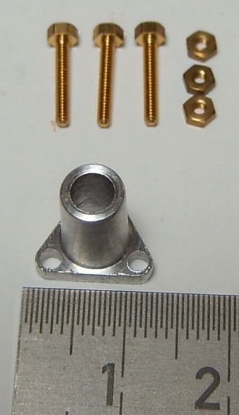 Universalhalter 1/8 3-eckig 4mm 1 Stück mit Schrauben und
