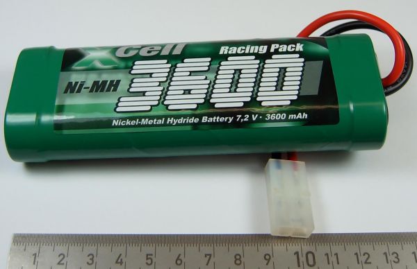 1x racing battery pack with SUB-C cells 7,2V 6 cells