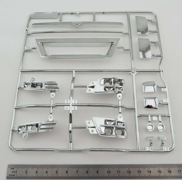 Injection molding parts set N-parts plastic chrome-plated, for