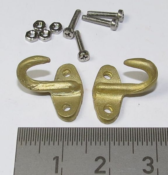 1 pair screw-hooks with fastening material