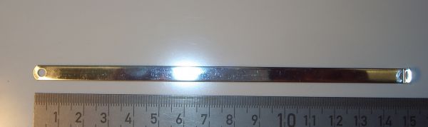 1 klemband, roestvrij staal, ca.150mm lange 6mm breed. beide