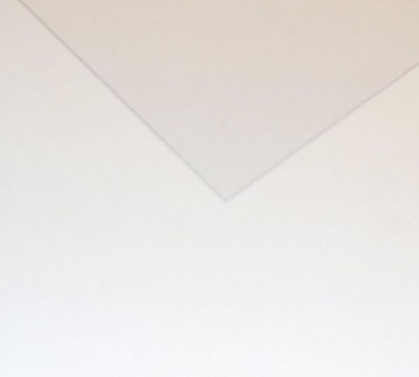 1x Polystyren panel 1,0mm, vit, approximativt 500 400 mm x