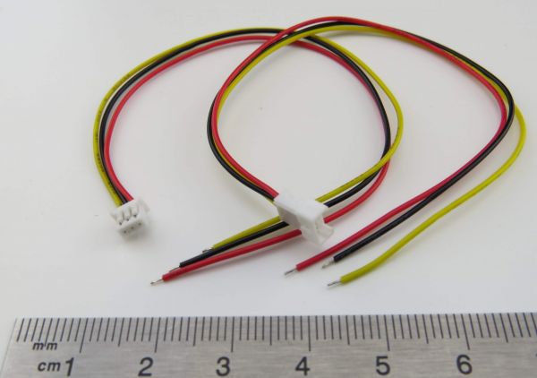 Microconnectoren, 3-polig. Stekker met ca. 12cm Lit