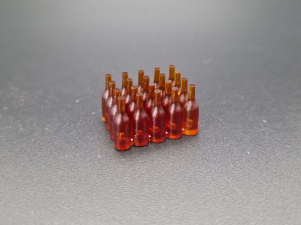 FineLine şişe bloğu (20) 1:16, 15 mm yüksek kahverengi