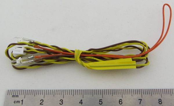 1x roof lights for MFC-0x. Cable with 2x LED, yellow, 3mm