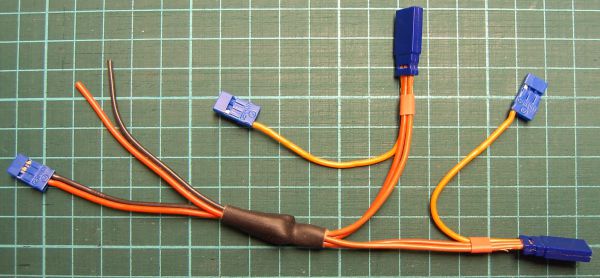 Bezpośredni kabel zasilający Graupner / JR 15cm, płaskie,