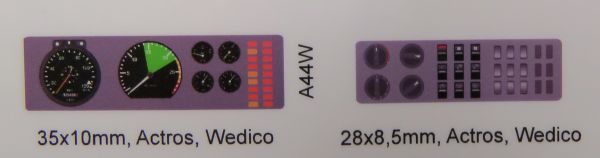 1 Naklejka / Sticker "deska rozdzielcza" dla A44W Actrosa