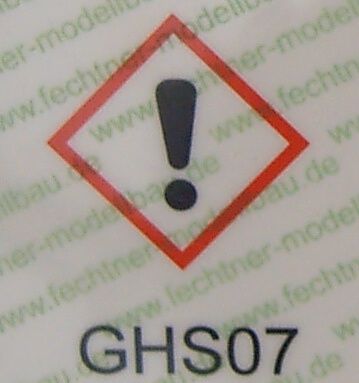 gedruckte Gefahrgutzettel (WDC-Maßstab) GHS07 laut