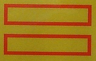 ECE70 B klistermärke bakre markör uppsättning gul