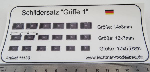 Decal sheet, película autoadhesiva "Grips-1" adecuada para varios