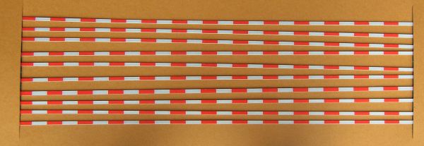 Warnstreifenset 2mm stripe width, 90 °, red / white reflective,