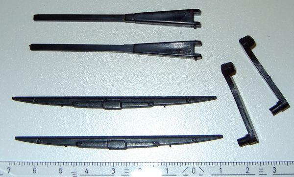 Wiper (2 stuk), zwart plastic. 2