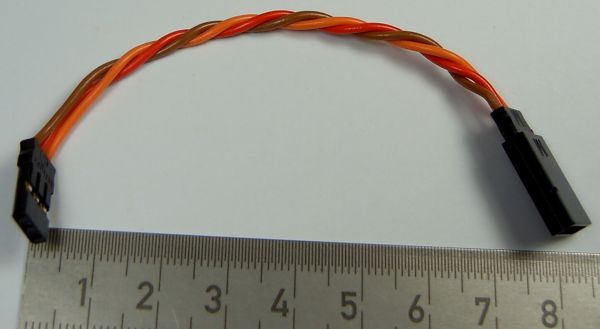 1 Servo extension cable, twisted, long 10cm