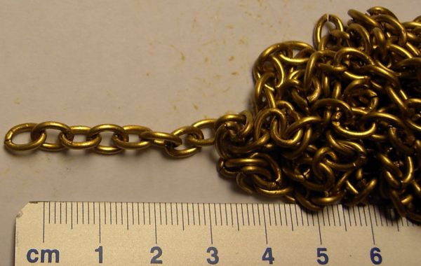 Anchor chain 1,5mm, brass, 1m 5627 / 15