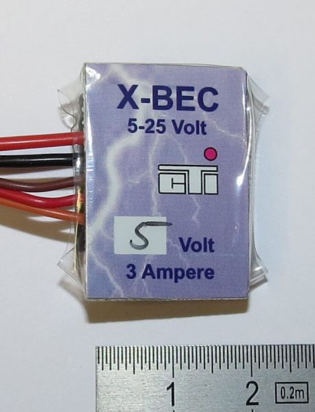 1x X-BEC-5,7 35V input voltage, output 5,0V until max