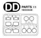 1 DD delar kit för Actros 3363 - Lampan glasögon Ytterligare