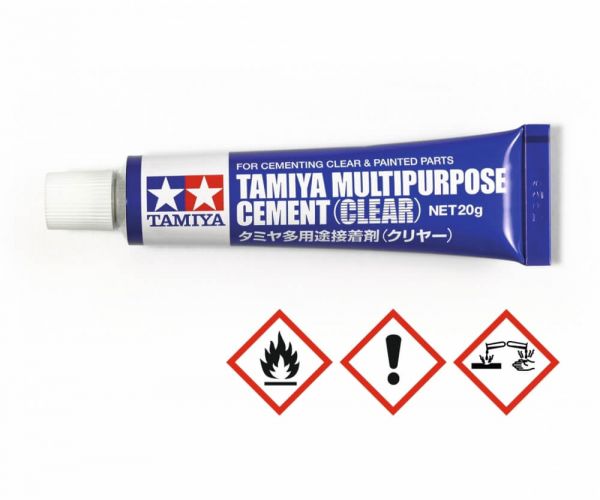 Cemento Multiusos Tamiya Transparente 20gr. en tubo