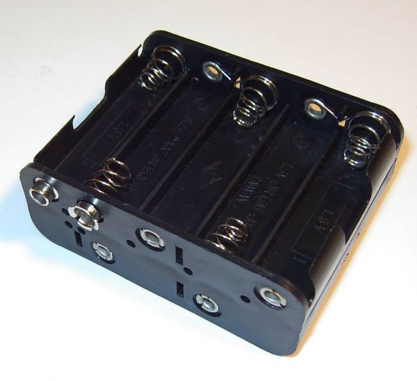1x battery holder, Mignon, 10er, 2x5. 2x5 "back to