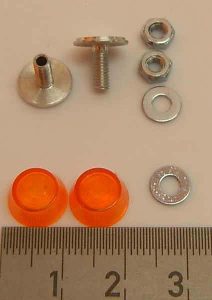 Knipperlicht, oranje, 10mm diameter 2 stuk met