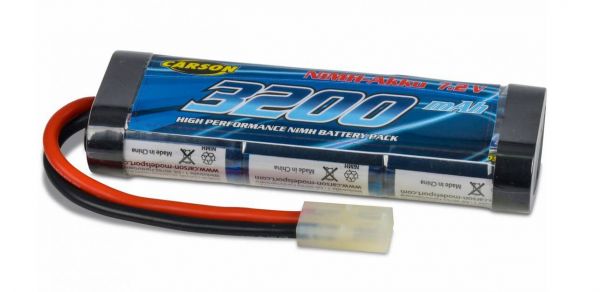 Racing battery pack with SUB-C cells, 7,2V 6 cells 3200mAh