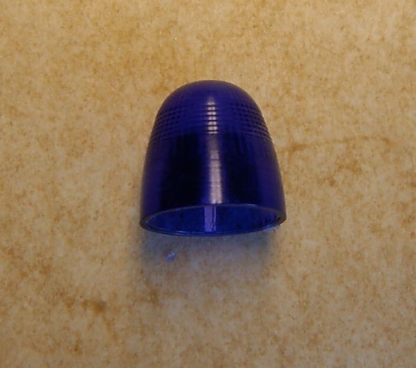 . Spare lid f beacon, blue, 1: 12 round, glass Height