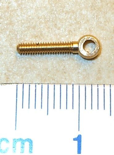 1 eyebolt M2 right-hand thread, brass Thread length 10mm