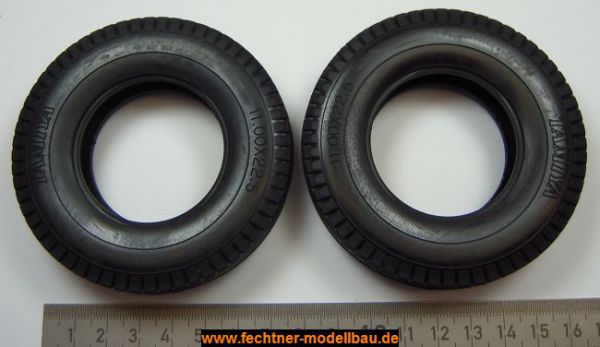 2 road tires for Tamiya, hollow, TAM scale 82mm