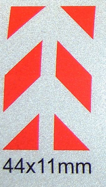 gedrucktes Foliendecal Reflex-Folie W-3 45°-Schräge