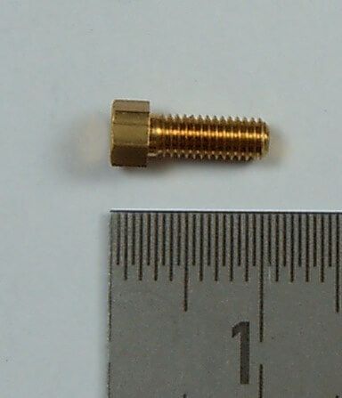 6-Kant model screw M3,0 x 8 brass SW 4,0mm addendum